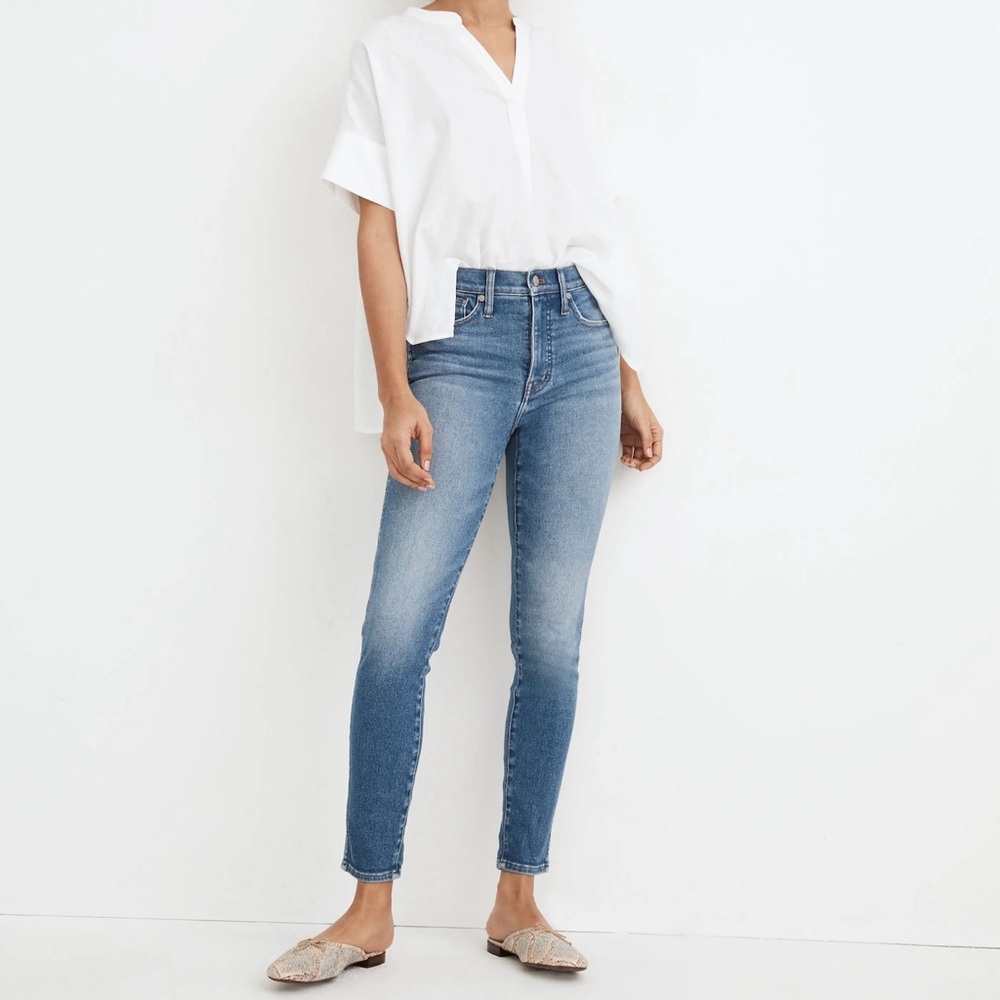 MADEWELL 10” High-Rise Skinny Crop Denim Jeans Size 27